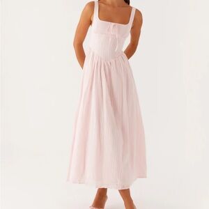 Peppermayo Pascuelle Light Pink Midi Dress